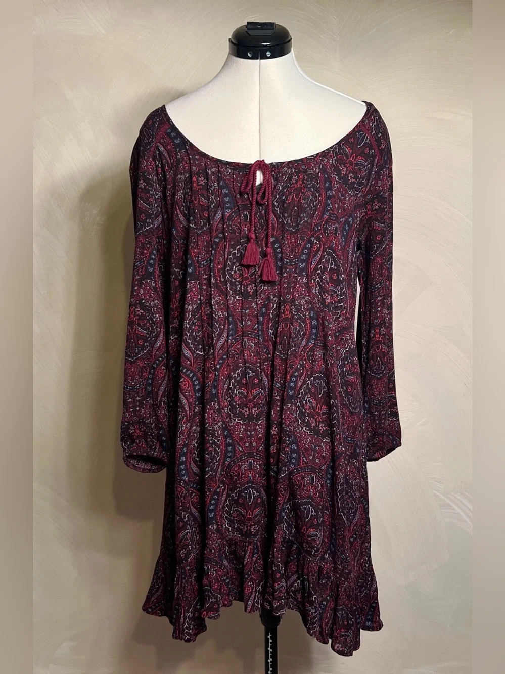 American Eagle Outfitters AE Women’s L/S Feminine Flowy Boho Casual Dress|Sz:S